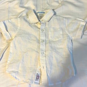Janie and Jack linen collared shirt